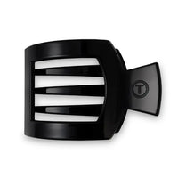 TELETIES JET BLACK LARGE FLAT SQUARE CLIP