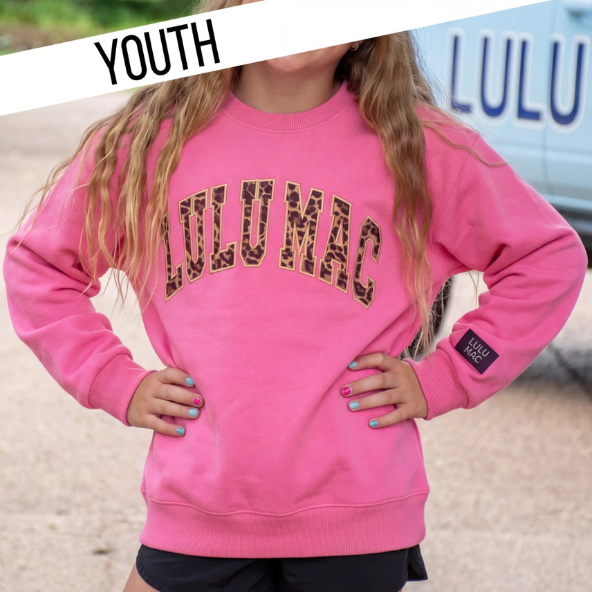 Lulu Mac Kids Leopard Bubblegum Sweatshirt