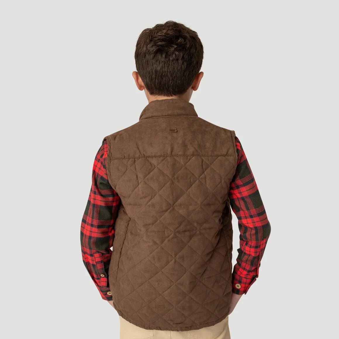 Youth Lawrence Quilted Vest Stone Brown