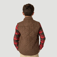 Youth Lawrence Quilted Vest Stone Brown