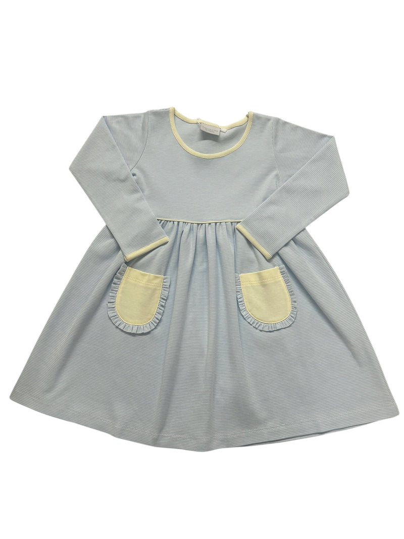 SQUIGGLES POPOVER BLUE & YELLOW WITH POCKETS