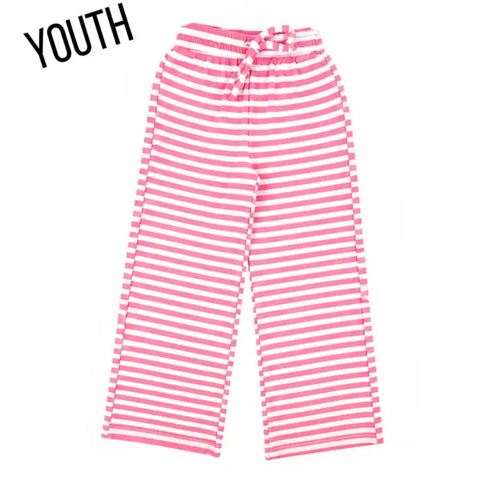 Lulu Mac Stripe Monochrome Patch Youth Pant Neon Pink