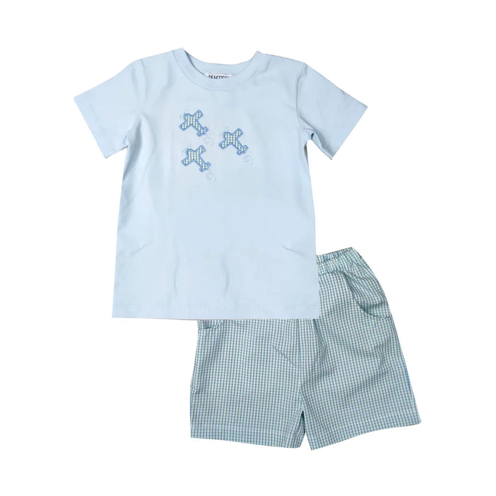 ISHTEX AIRPLANE BOYS SHORT SET