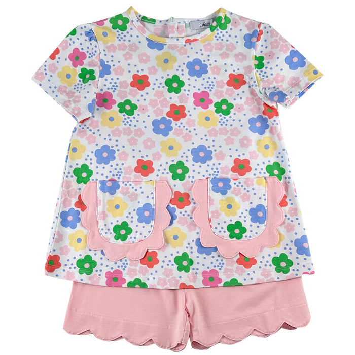 ISHTEX GROOVY FLOWER GIRLS SHORT SET