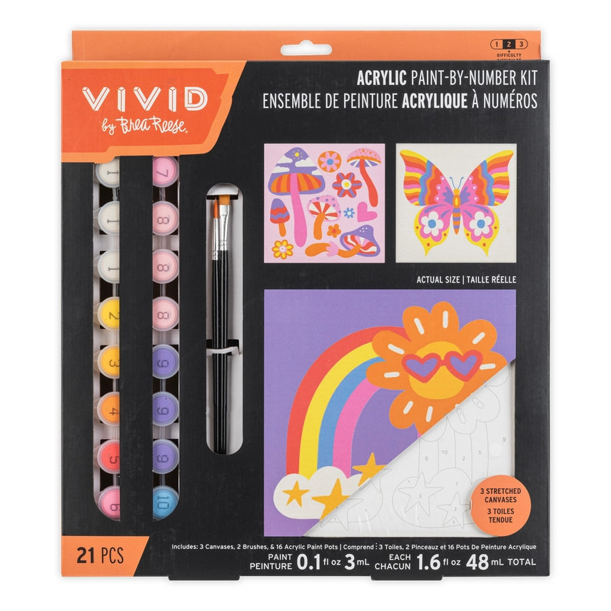 Momenta VVD 3 Pack Canvas Square Rainbow