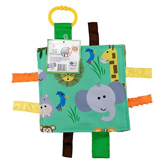 BABY JACK JUNGLE ZOO CRINKLE TAG SQUARE