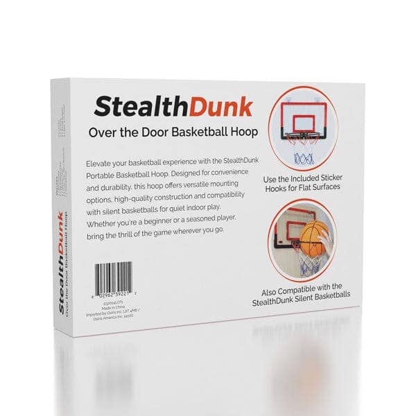 STEALTH DUNK SILENT BASKETBALL INDOOR HOOP WITH CLEAR BACKBOARD