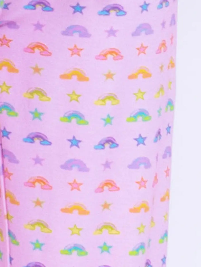 PREPPY GOOSE RAINBOWS AND STARS LONG SLEEVE JERSEY PAJAMA SET
