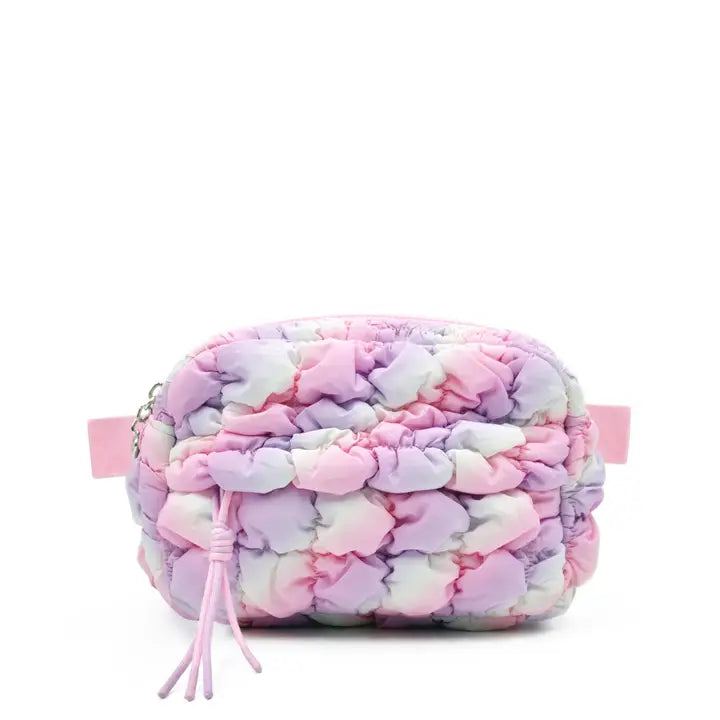 OMG ACCESORIES QUILTED SCRUNCHIES OMBRE FANNY PACK