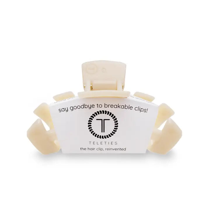 TELETIES CLASSIC ALMOND BEIGE SMALL HAIR CLIP