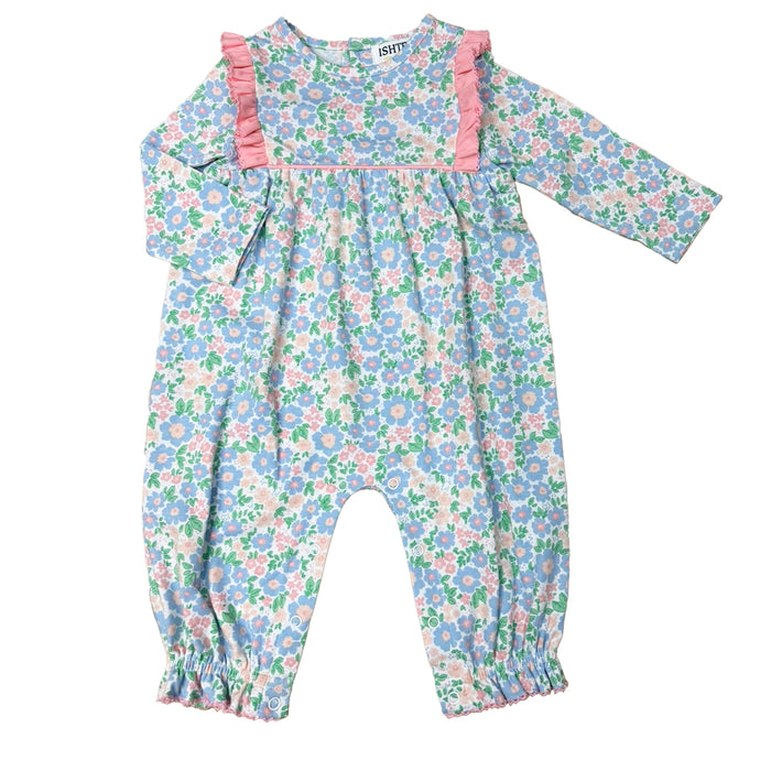ISHTEX FLORAL GIRLS ROMPER
