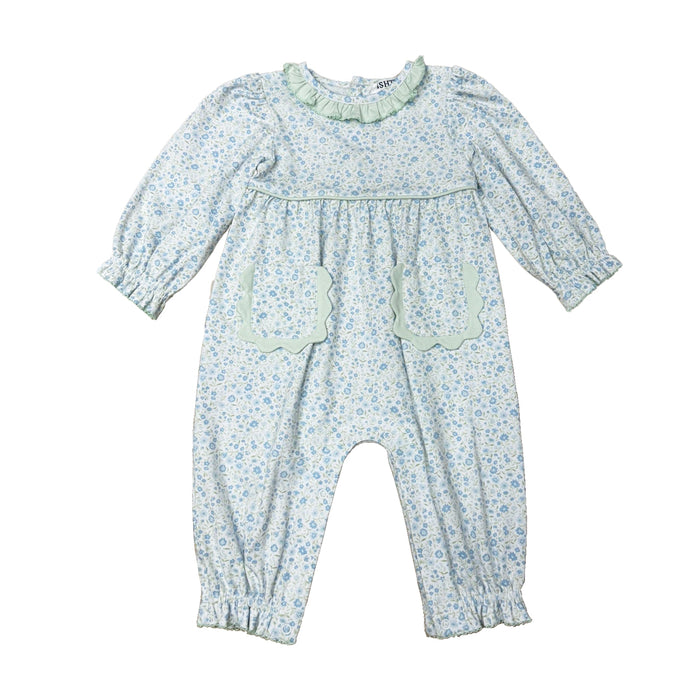 ISHTEX DITSY FLOWER GIRLS ROMPER