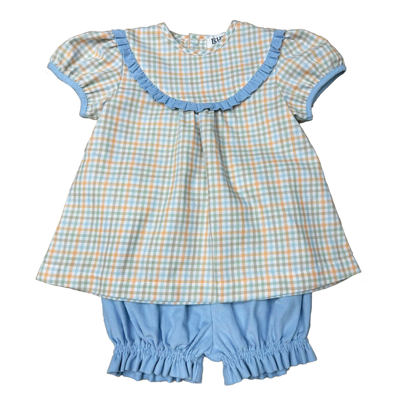ISHTEX FALL PLAID BLOOMERS SET