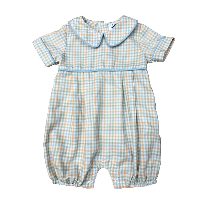 ISHTEX FALL PLAID BOYS ROMPER