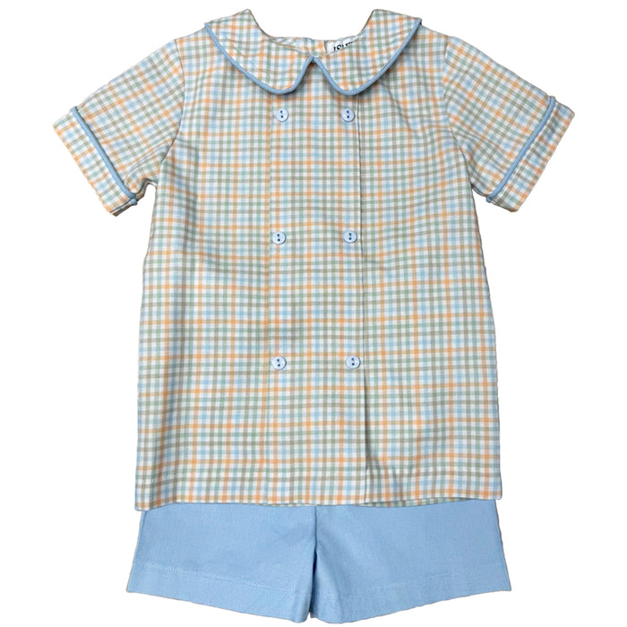 ISHTEX FALL PLAID BOYS SHORT SET
