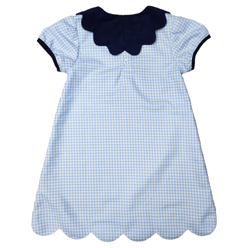ISHTEX BLUE PLAID DRESS