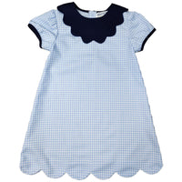 ISHTEX BLUE PLAID DRESS