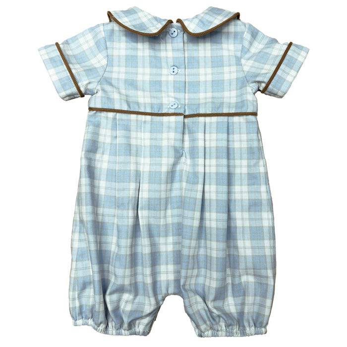 ISHTEX BLUE/KHAKI BOYS ROMPER
