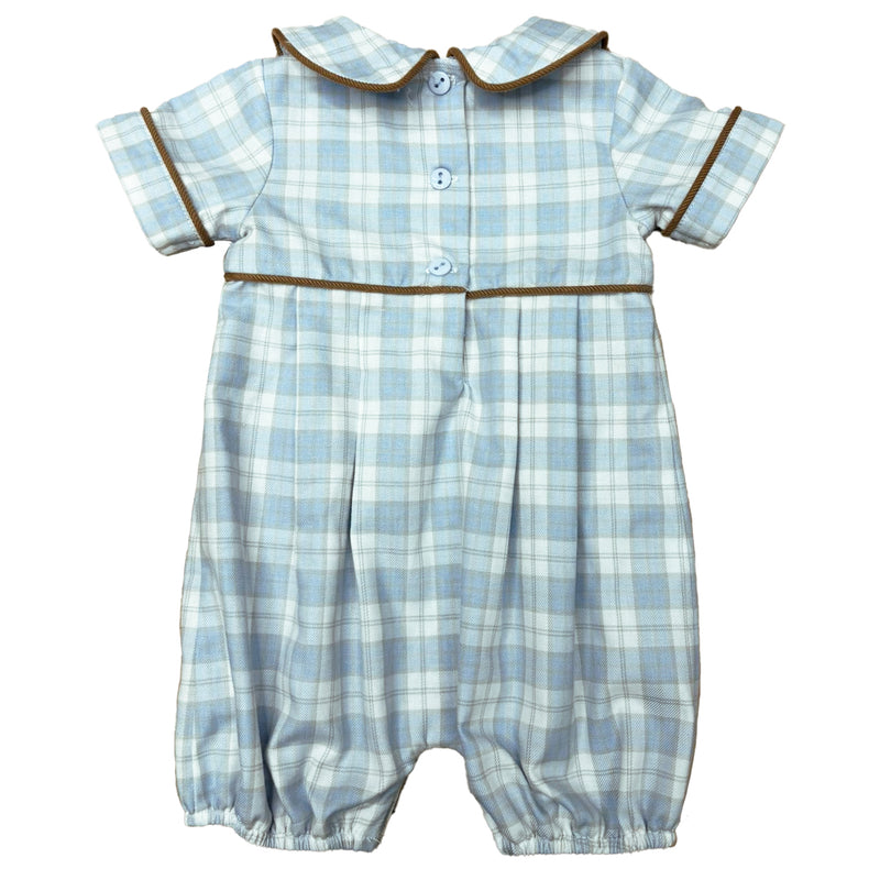 ISHTEX BLUE/KHAKI BOYS ROMPER