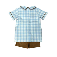 ISHTEX BLUE/KHAKI BOYS SHORTS SET