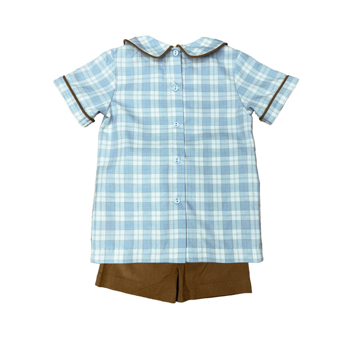 ISHTEX BLUE/KHAKI BOYS SHORTS SET