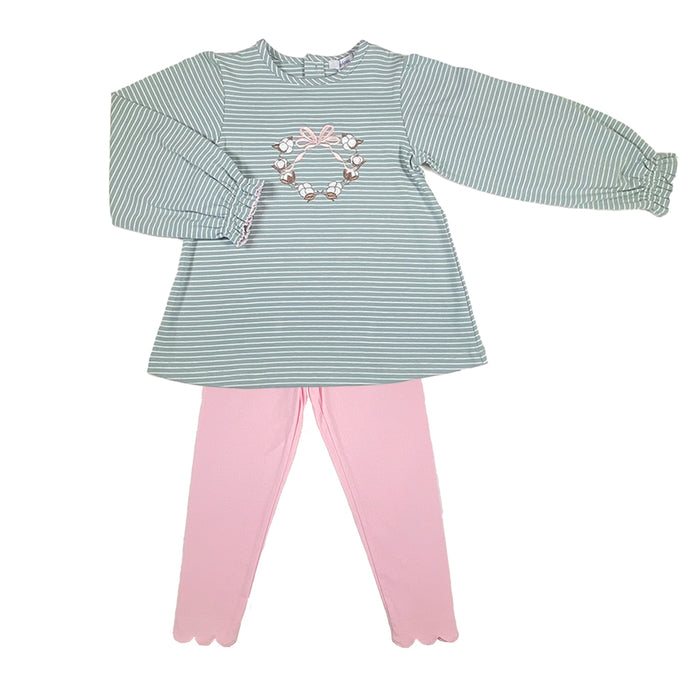 ISHTEX COTTON GIRL'S LEGGINGS SET