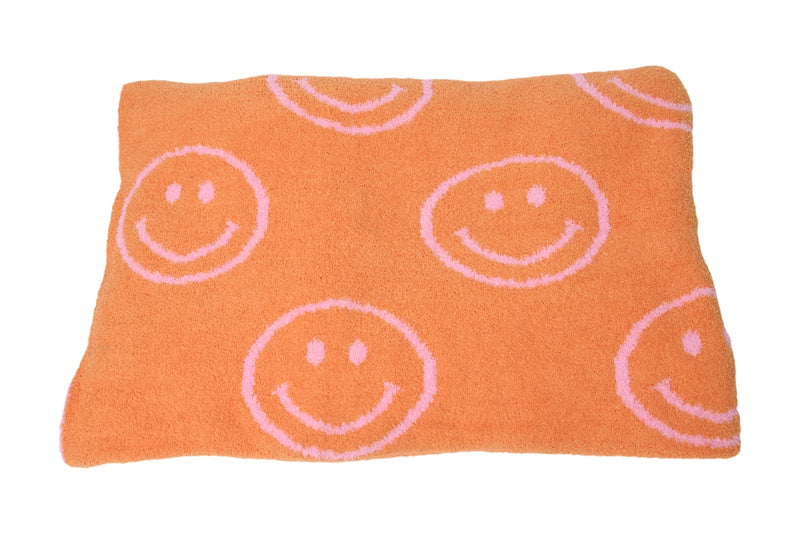 SMILEY & LIGHTNING PLUSH THROW