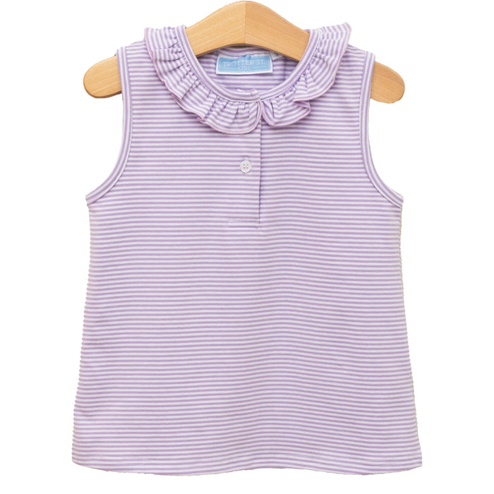 TROTTER STREET NORA TANK LAVENDER STRIPE