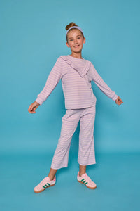 Bisby Palazzo Pants Lavender Sparkle Stripe