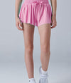 GIRLS BUTTERFLY SHORTS WITH SPANDEX LINER LIGHT PINK