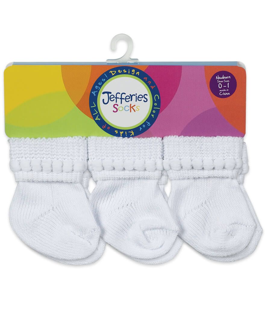 JEFFERIES SOCKS BABY ROCK A BYE TURN CUFF SOCKS 6 PACK