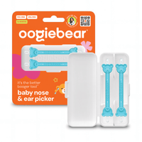 Oogiebear Baby Booger and Ear Wax Picker (2-pack): Raspberry and Seafoam