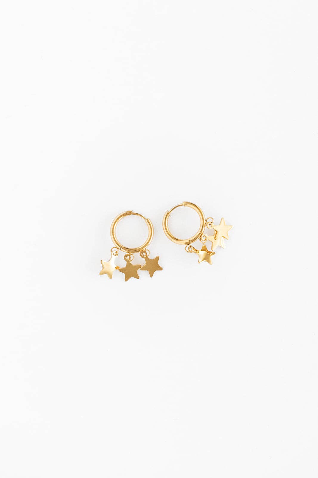 Pip Pop Post Triple Star Hoop Earrings