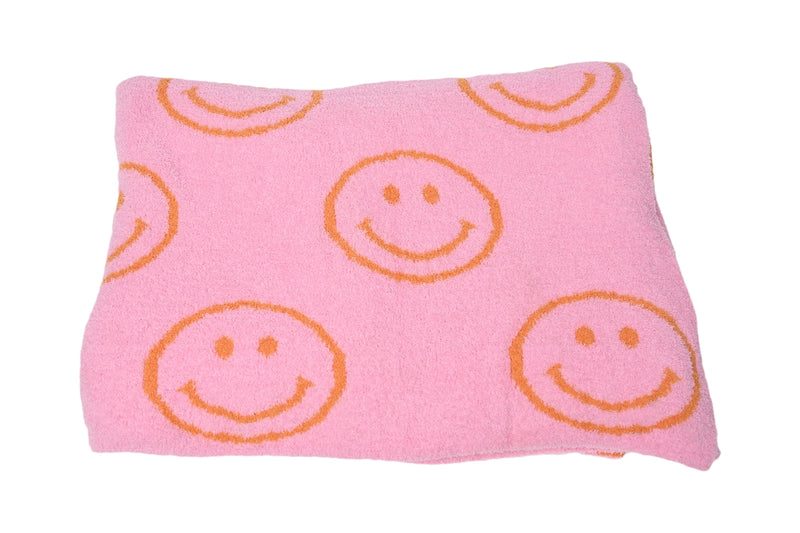 SMILEY & LIGHTNING PLUSH THROW