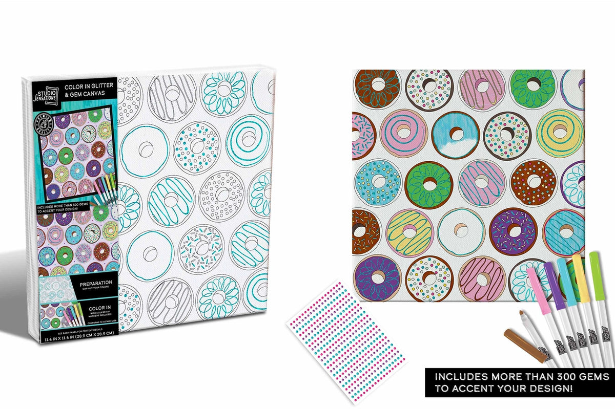 DONUT GLITTER COLORING KIT