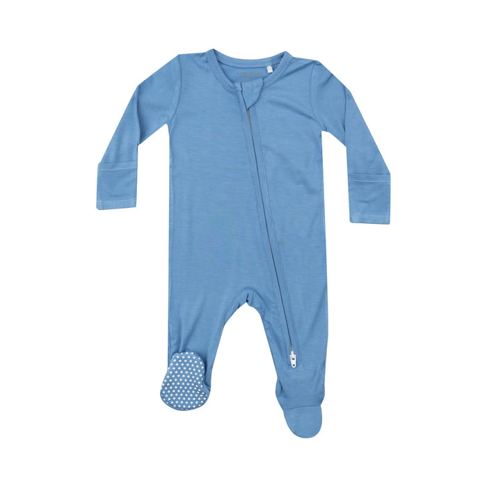 ANGEL DEAR LICHEN BLUE 2 WAY ZIPPER FOOTIE