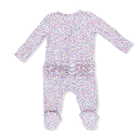 ELIZABETH'S GARDEN 2 WAY RUFFLE BACK ZIPPER FOOTIE