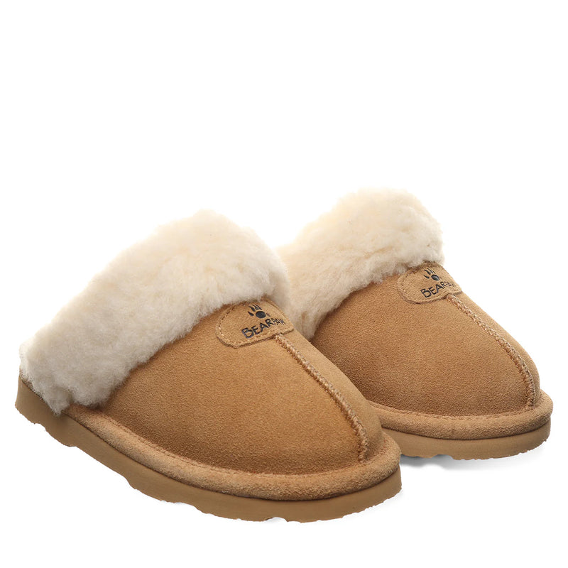 BEARPAW YOUTH LOKI SLIPPER IN ICED COFFEE