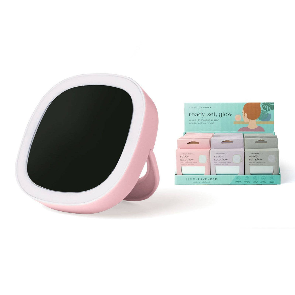 Lemon Lavender Led Light Mini Mirror