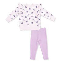 Angel Dear Violetta Floral Ruffle Sweatshirt and Legging