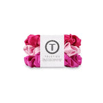 TELETIES ROSE ALL DAY SILK SMALL SCRUNCHIE