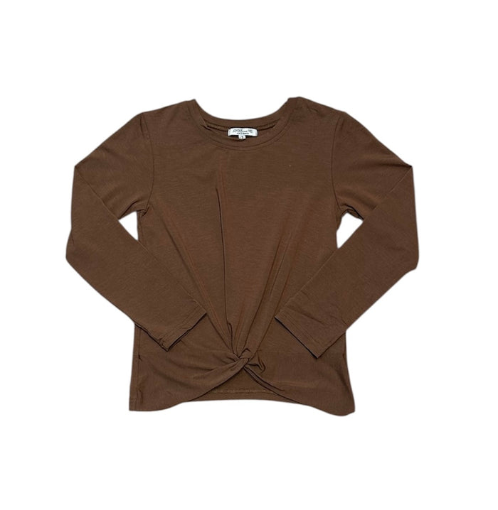 JOYOUS & FREE PRISM TOP BROWN COCOA