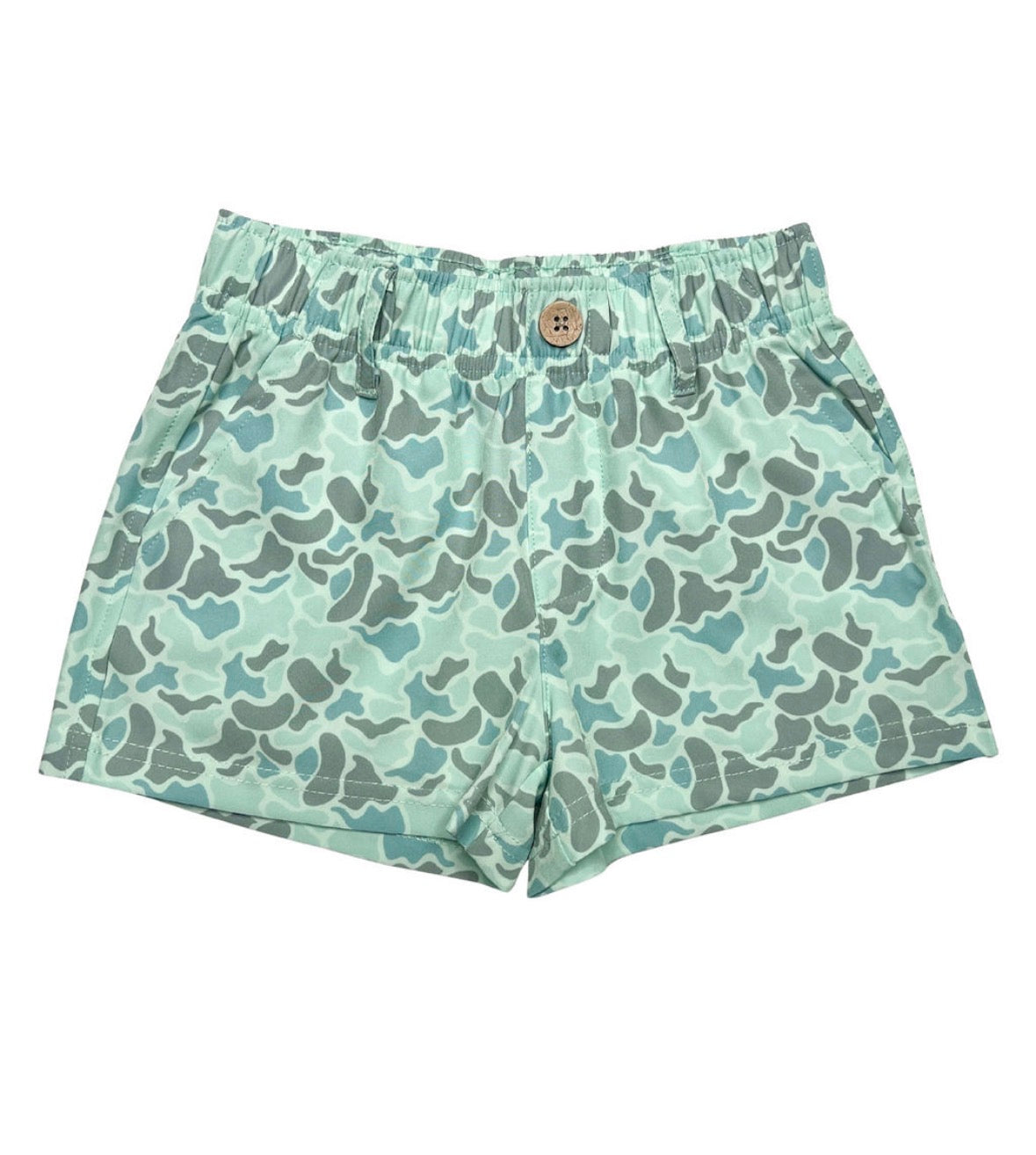 PERFORMANCE PLAY SHORTS GREEN/GRAY CAMO