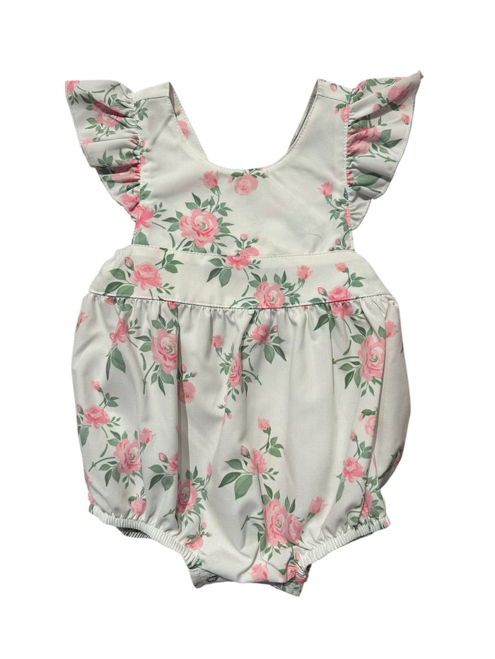 SWEET DREAMS ROSE PRINT BOW BACK BUBBLE