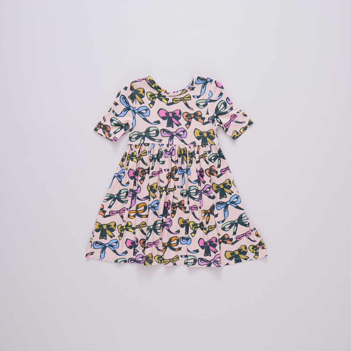 PINK CHICKEN GIRLS BAMBOO STEPH DRESS MULTI BOWS