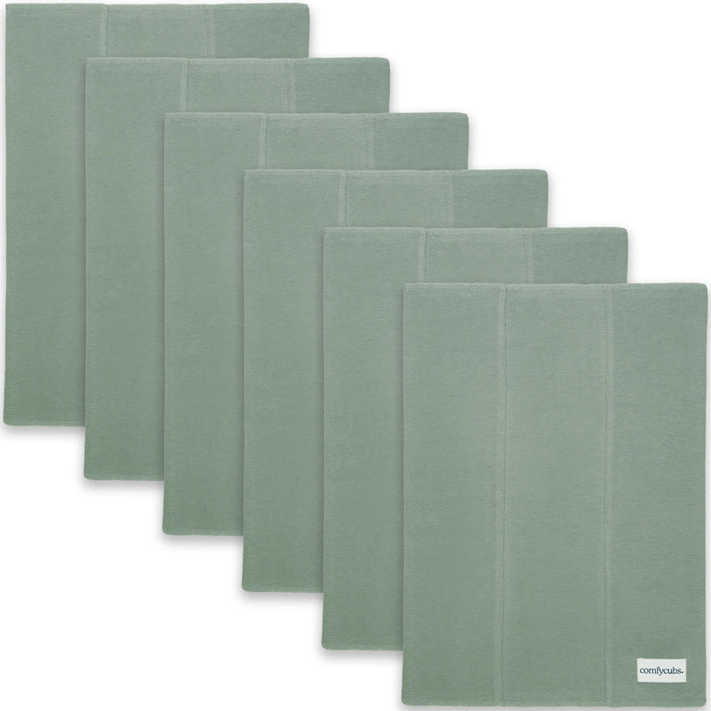 COMFY CUBS FERN COTTON BURP CLOTH 6 PACK