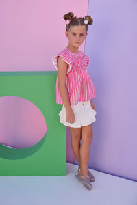 CHLOE TOP SALTWATER TAFFY STRIPE