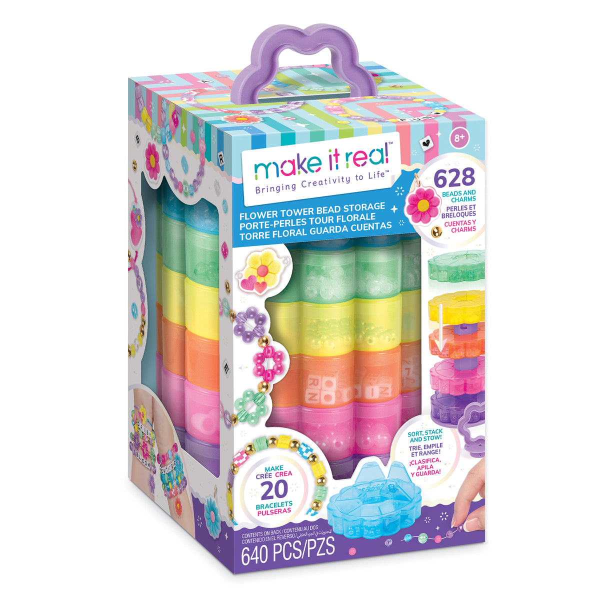 Make It Real Flower Tower Bead Storage