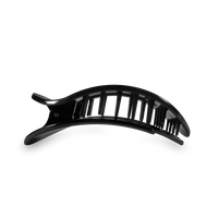 Round Flat Hair Clip Small Jet Black