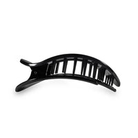 TELETIES JET BLACK SMALL FLAT ROUND CLIP